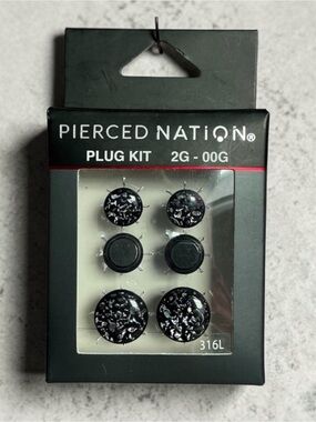 Pierced Nation 2 Gauge to 00 Gauge Acrylic Plug Kit